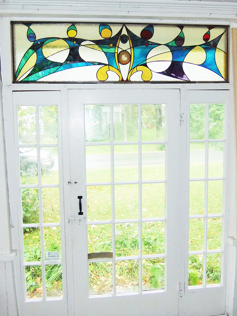 La famille - Lyne Noiseux, vitrail de fenêtre