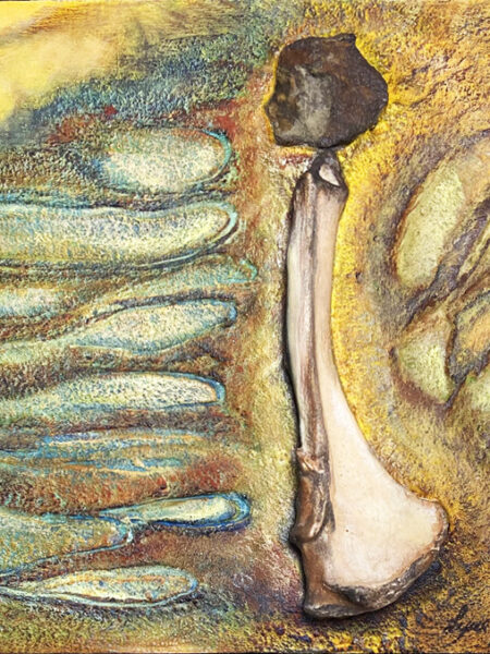 Femme en paix - Lyne Noiseux, tableau bas relief