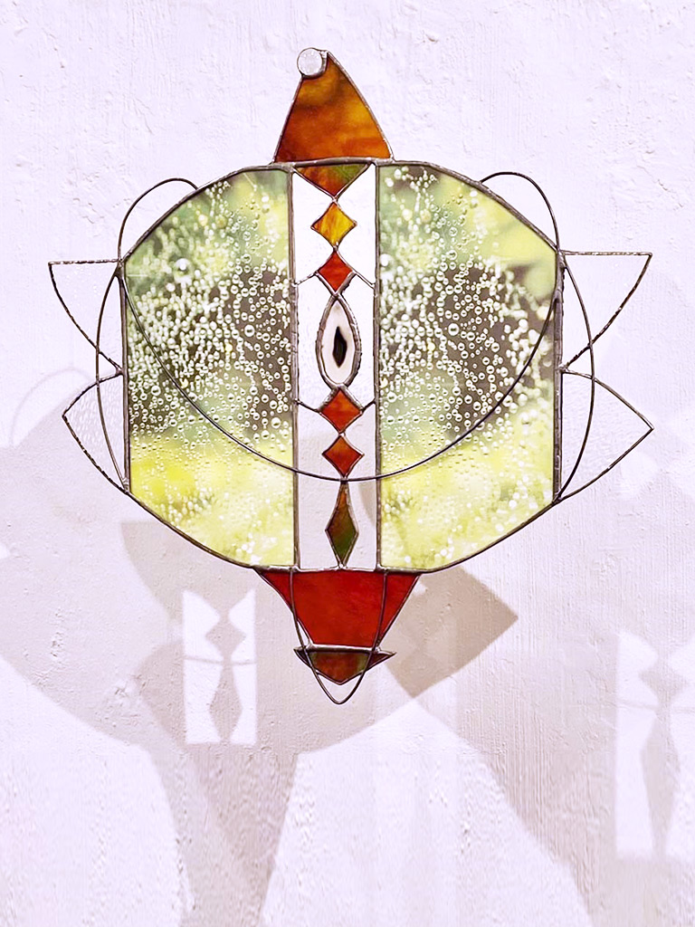 Déesses Hawaï no5 Éther - Lyne Noiseux, vitrail