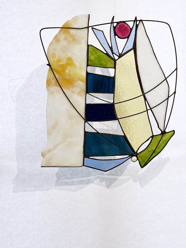 Sirène - Lyne Noiseux, vitrail