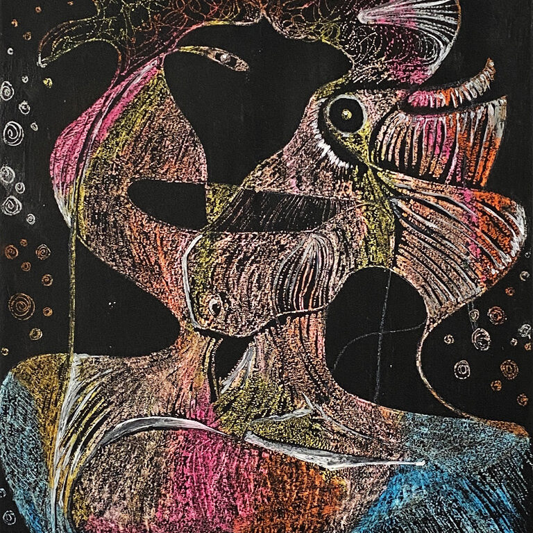 Fantaisie - Lyne Noiseux, tableau technique mixte