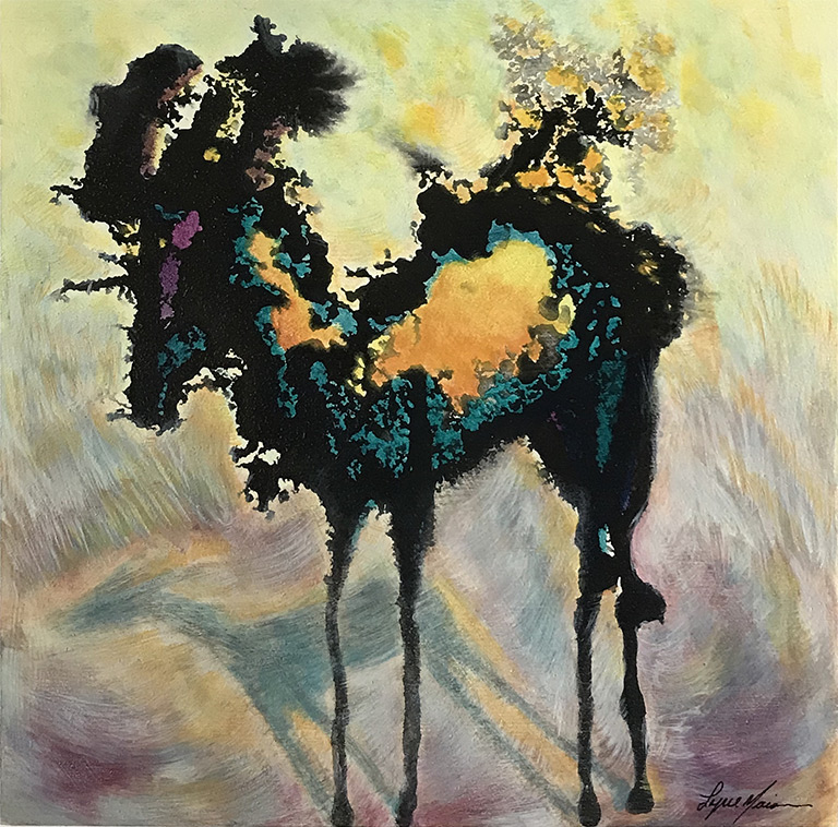 Je suis toujours là - Lyne Noiseux, tableau technique mixte