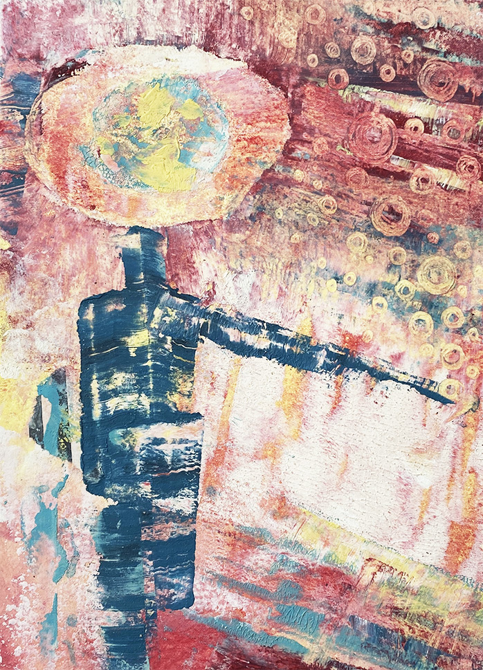 L'ami - Lyne Noiseux, tableau technique mixte